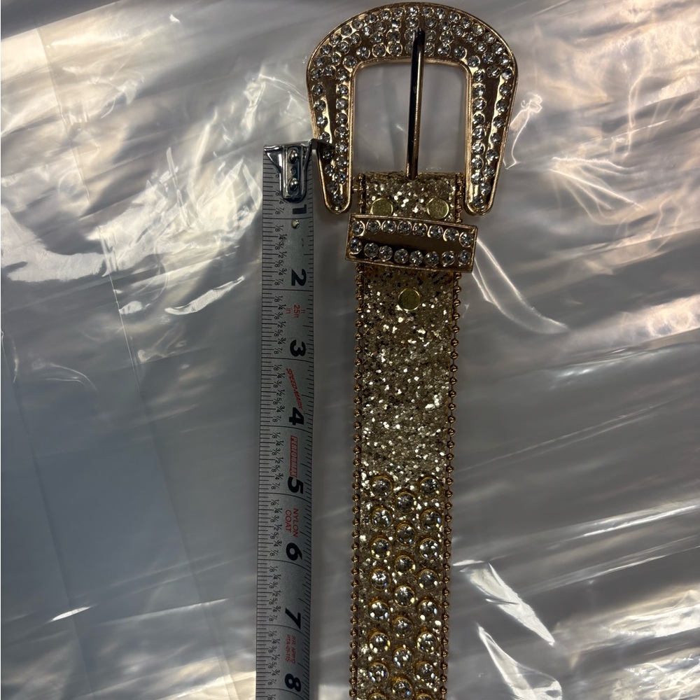 Gold Crystal-Embellished Women's Belt - Picture 3 of 3
